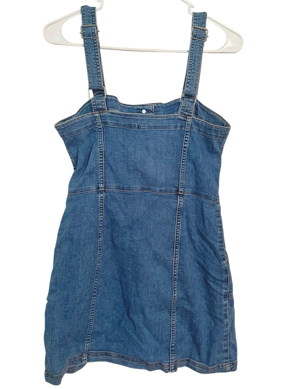 Denim Button Down Jumper Dress 8 M - Picture 4 of 5